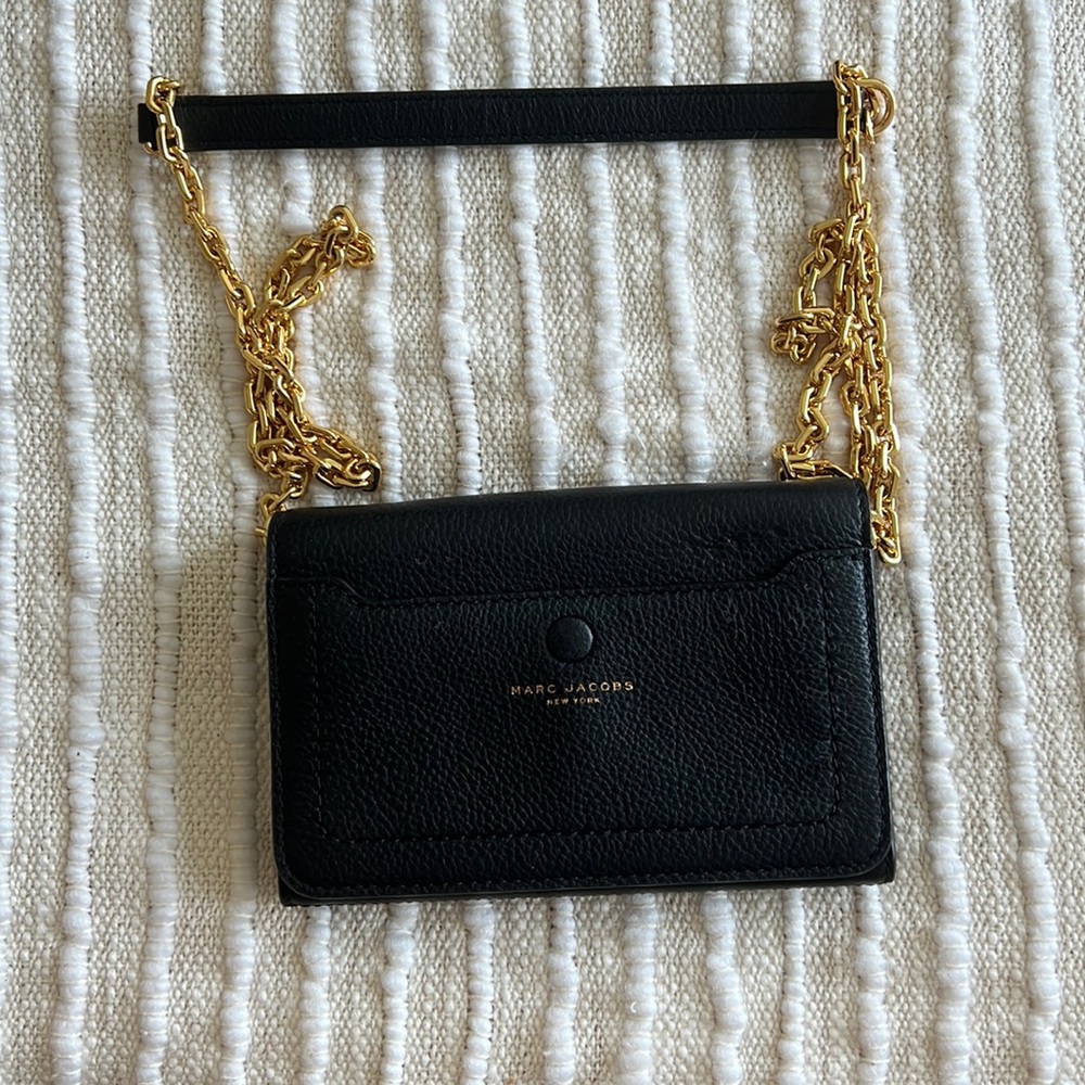 Marc Jacobs Small Black and Gold Bag